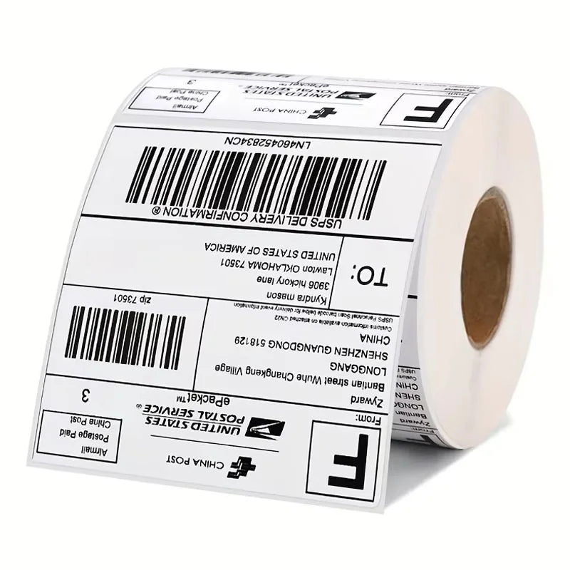 500PCS 100*150mm Thermal Shipping Labels 4x6 Inch For DHL UPS FedEx Self-Adhesive Stickers Stack Roll Papers For Thermal Label