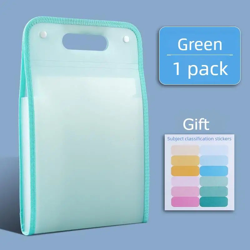 A4 Accordion File Folder Translucent 13 Pockets Expanding Letter Labels School Home Office Document Receipt Filing Organizer
