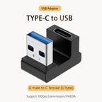 NNBILI 3A Type C Elbow USB 3.1 Charging Data Cable Adapter Converter for Android 90/180 Degree OTG Adapter Fast Charging 10Gbps