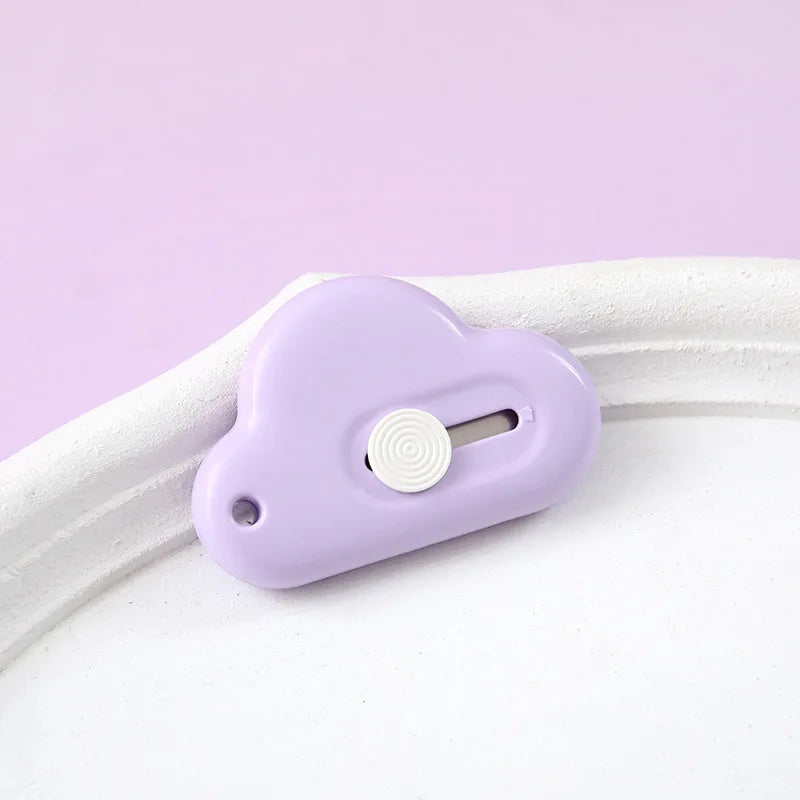 Cloud Mini Art Knife ABS+Blade Portable Utility Knife Paper Cutter Letter Opener Box Opener 4x6cm 10g