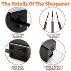Black Pencil Sharpener Manual for Kids,Professional Adjustable Nibs,for Classroom,Home Use,Sketching Tools as Gift for Artists