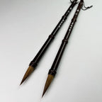 5 Pcs Wood Calligraphic Brush Weasel Wolf Hair Langhao Writing Brush Medium Size Chinese Bamboo Traditional Paintbrush Wholesale