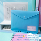 New PP A4 File Folder 3 Hole Dustproof Data Folder Waterproof Large Capacity Document Display Book Office