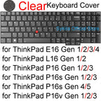Keyboard Cover for Lenovo ThinkPad 16 Z16 P1 X1 E16 L16 P16 T16 P16s P16v T1g T16g Gen 8 7 6 5 4 3 Silicone Protector Skin Case