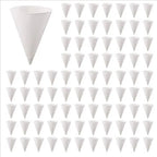 250Pcs Leakproof White Paper Cone Cups Coated Oil-proof Disposable Paper Cups Non-stick 3.7 OZ Cone Party Tableware Wedding