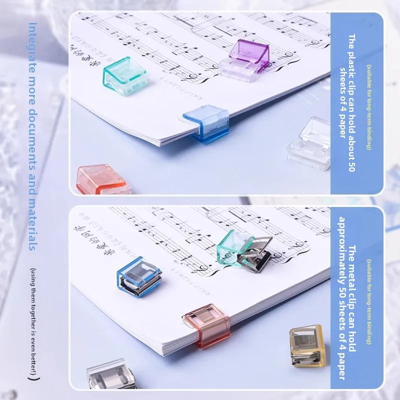 Creative Push Clip for File Organization Test Paper Storage Classification Folder Binder Sturdy Sliding Clip for Documents Books