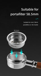 58.5mm Espresso Filter Baskets 15-20g Coffee Basket with Puck Screen Fit 58mm Espresso Portafilters Coffee Machine Accessories