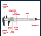 Plastic Caliper Pachometer Digital Caliper Electronic Ruler Vernier Digital Caliber Measuring Tool Digital Calibrator Micrometer