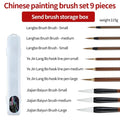 6/9/ 12/ 16 Chinese Painting Brush Beginner Calligraphy Drawing Bamboo Pen Curtain Felt Rice Paper Set Landscape Drawing Writing