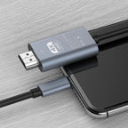 Aluminum Shell USB C to 4K@30Hz HDMI-compatible Display Adapter Cable Compatible with Thunderbolt5/4/3 Laptops i/phone16/15