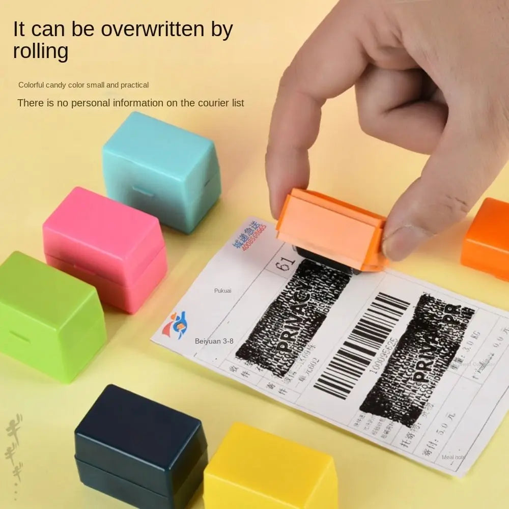 ABS Privacy Smear Confidentiality Stamp Confidentiality Theft Protection Roller Privacy Seal Security Colorful