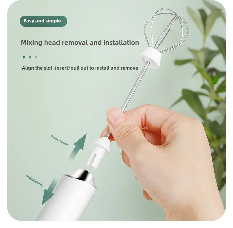 Egg Beater Handheld Electric Milk Frother Maker Drink Foamer Mixer Coffee Creamer Whisk Frothy Stirring Home Kitchen Gadgets