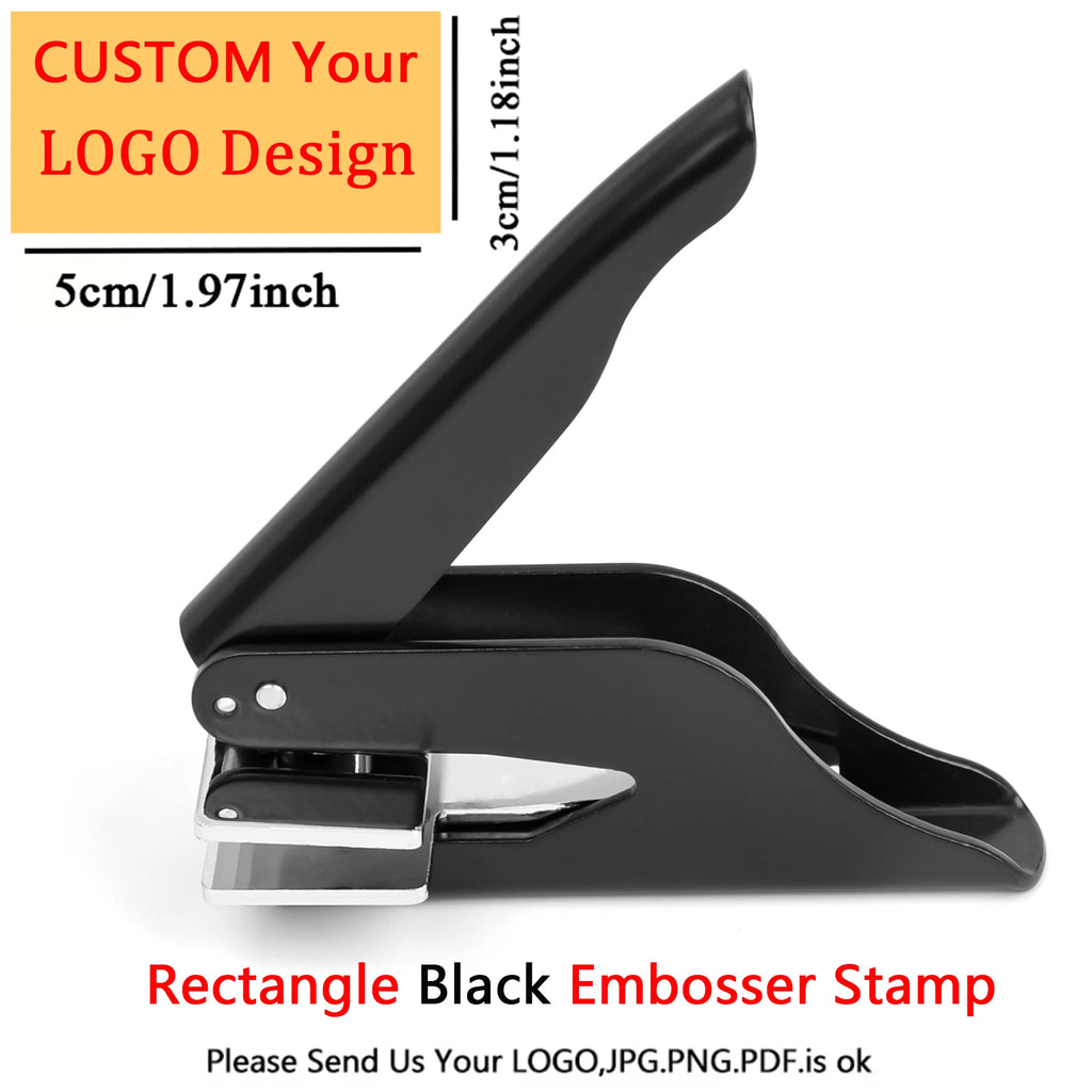 Customized Embosser Stamp Private Logo Customization Library Book Invitation Wedding Embossing Stamp Company Paper Leather Seals