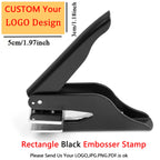 Customized Embosser Stamp Private Logo Customization Library Book Invitation Wedding Embossing Stamp Company Paper Leather Seals