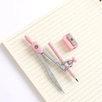 Metal Zinc Alloy Compasses Set,2B Pencil,Drawing Gauge,Removable Pencil,With Sharpener,Student Products 2218