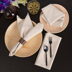 Set of 12 Linen Flax Cotton Cloth Dinner Napkin Natural Fabric Napkins Mitered Corners Wedding Napkins Dinner Napkins