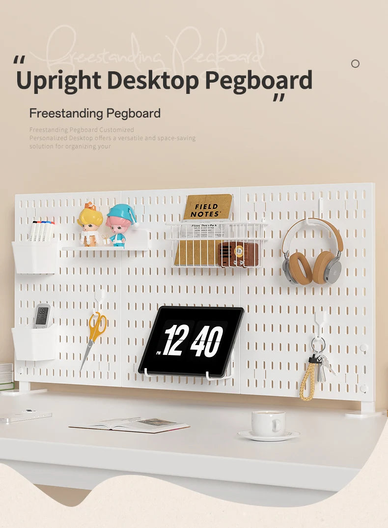 Neat Plastic Pegboard  Desk Organizer with Multiple Accessories for Home Office, Craft Room and Garage Display
