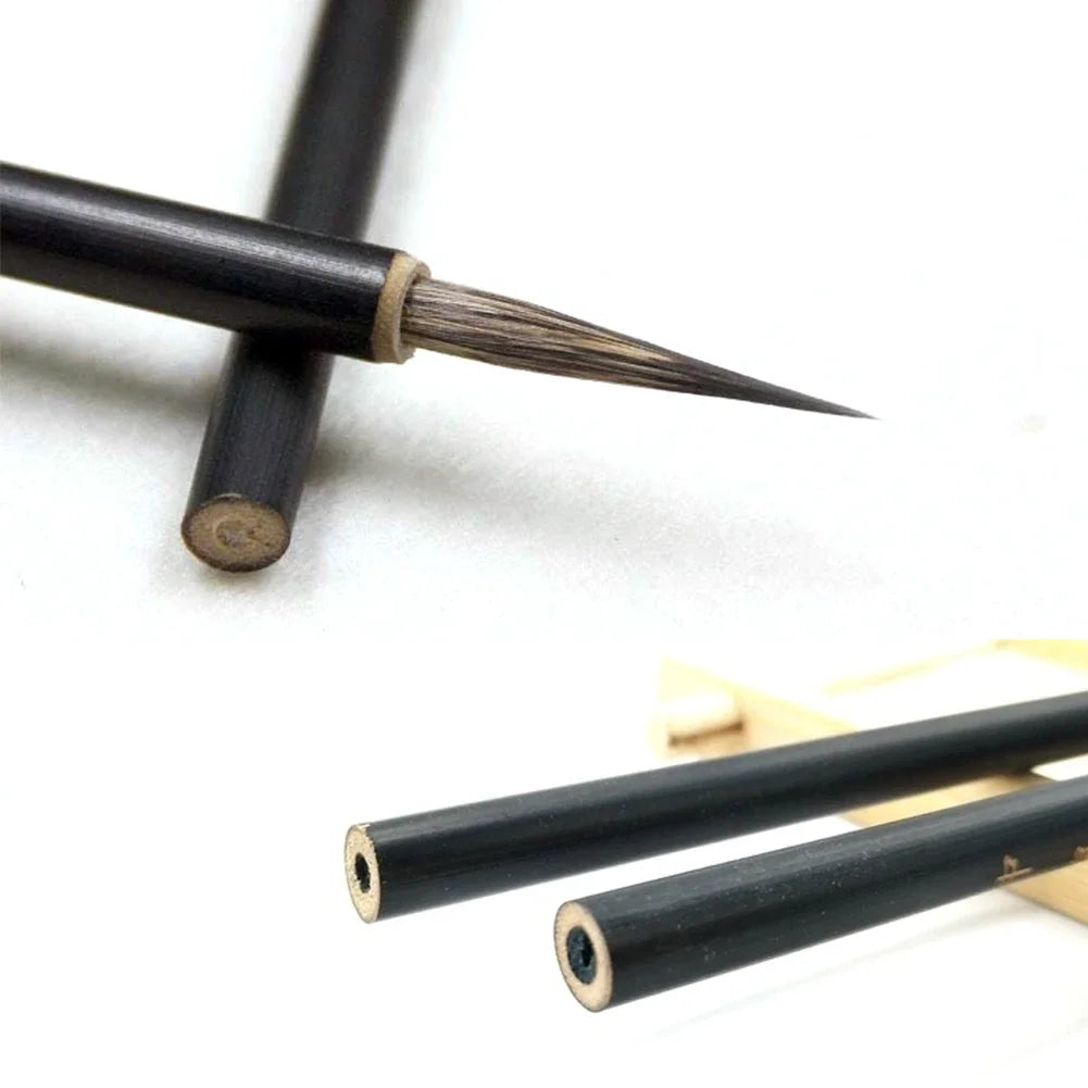 3pcs/set Hook Line Fine Paint Brush Copper Head Chinese Calligraphy Brush Pen Paint Brush Art Stationary Oil Painting Brush