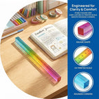 Colored Ruler and Cube – 2-in-1 Geometric Drawing Tool, Math Learning Stationery Set, Drawing and Measuring Supplies