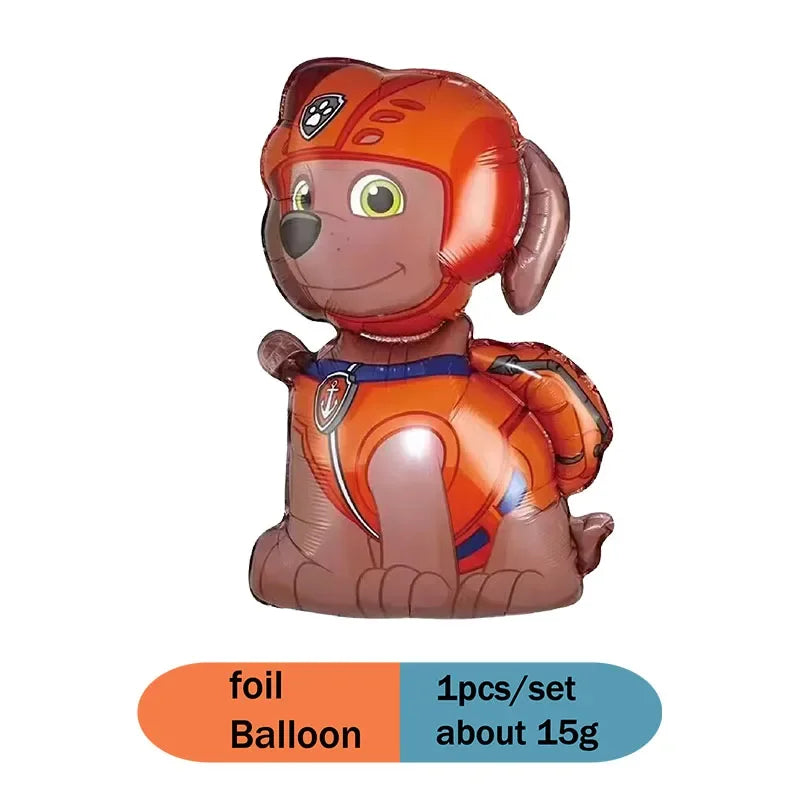 Zuma Paw Patrol Orange Birthday Decorations Cartoon Theme Kid Baby Shower Party Banner Balloon Plate Tablecloth Supplie Toy Gift