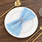 10Pcs 32x32cm Handmade Cloth Napkins with Fringe, Delicate Rustic Decorative Table Napkins for Wedding/Dinner/Party