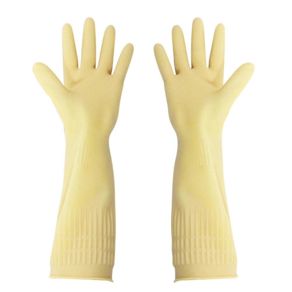 38cm Latex Long Gloves Aquarium Fish Tank Industrial Thick Protective Gauntlets Waterproof Rubber Dishwashing Gloves Kitchen
