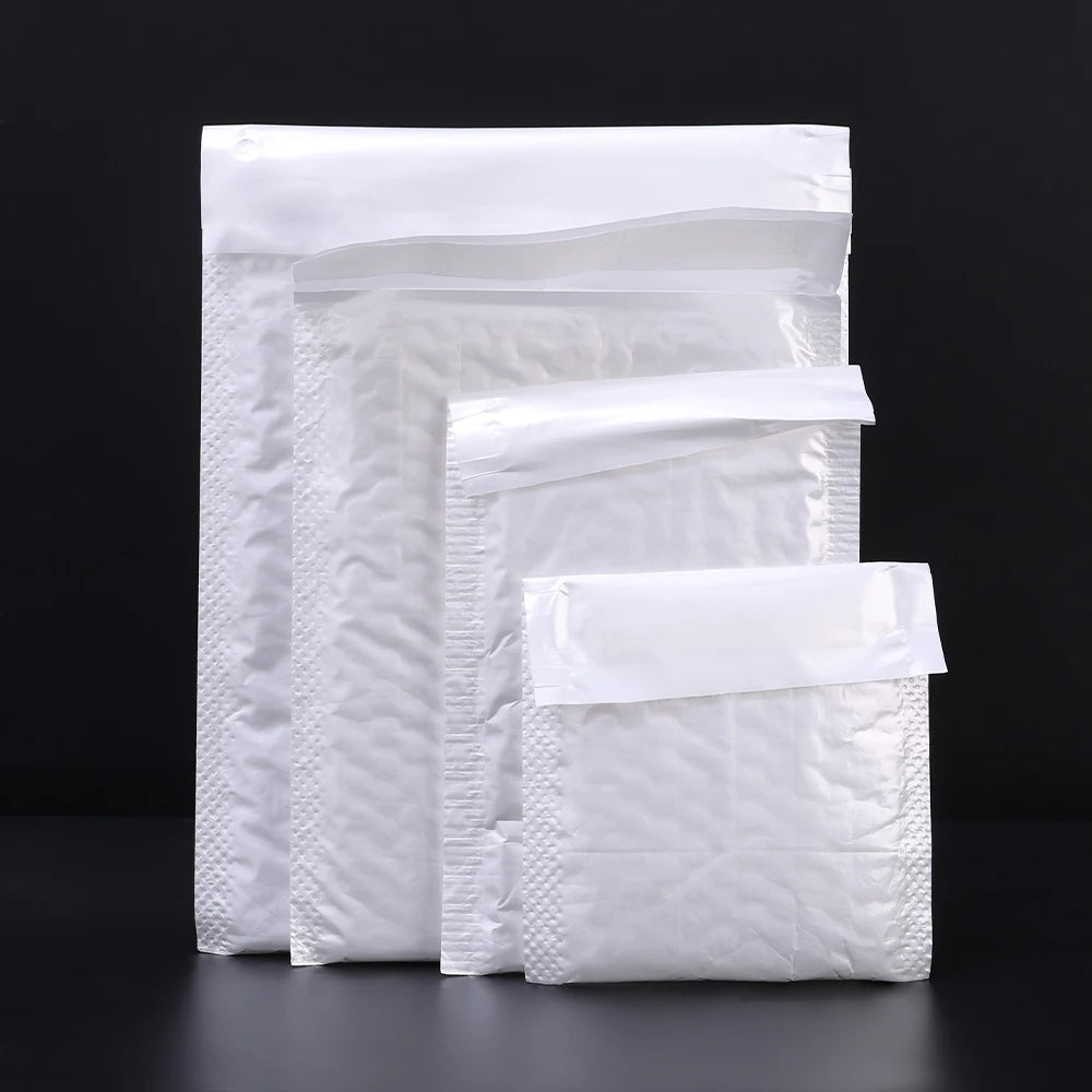 10-100Pcs Multi-size White Bubble Envelopes Bag Thicken Waterproof Light Self Seal Shipping Bag Bubble Padding Storage Organizer