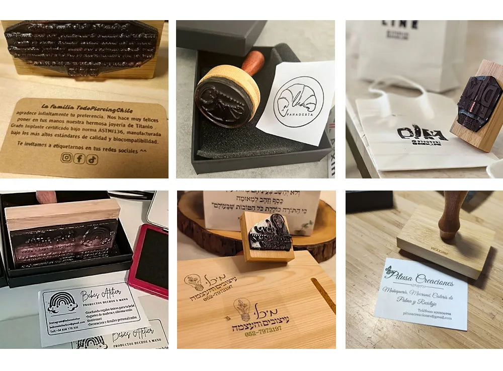 Personalized Wedding Stamp Wood Block Rubber Stamps Small Business Company Branding Stamp Custom Packaging Seal