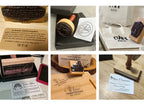 Personalized Wedding Stamp Wood Block Rubber Stamps Small Business Company Branding Stamp Custom Packaging Seal
