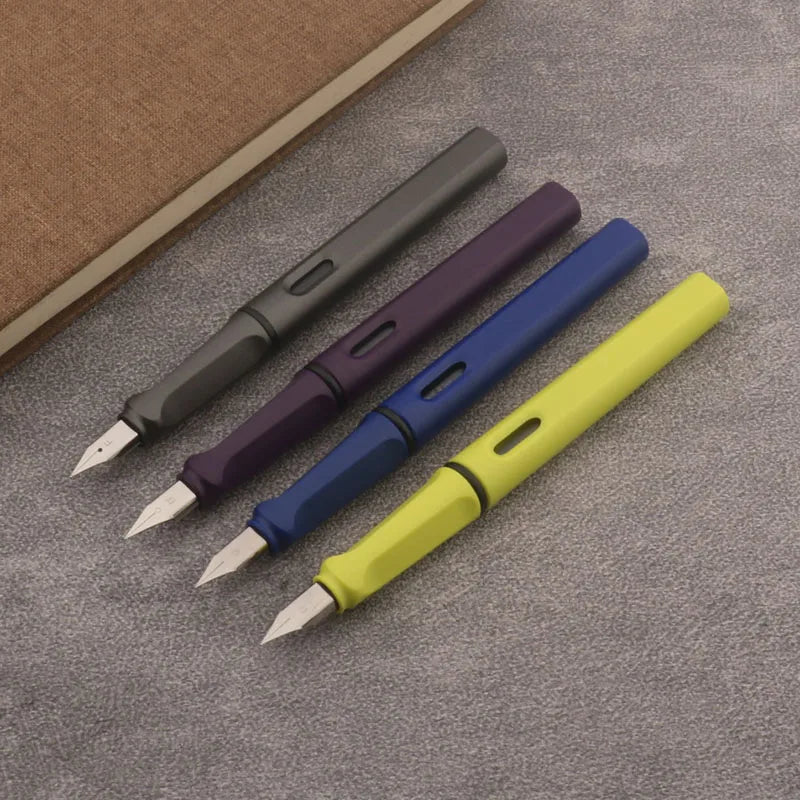 1pc Matte Purple Fountain Pen Plastic EF/F Nib Frosted Fluorescence Green Stationery School Office Supplies Ink Pens