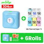 9 Colors Peripage A6 304DPI Mini Photo Printer Notes Sticker Label Printing Machine Bluetooth Portable Wireless Printer Marker