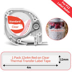 P12 Mini Label Maker Machine with Tape Bluetooth Label Printer Handheld Sticker Multiple Templates Font Inkless Sticker Maker