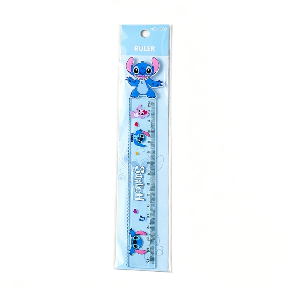 Disney Stitch Multi-functional Drawing Tools, Student Stationery Measuring Supplies, Cartoon Measuring Ruler, Folding Ruler