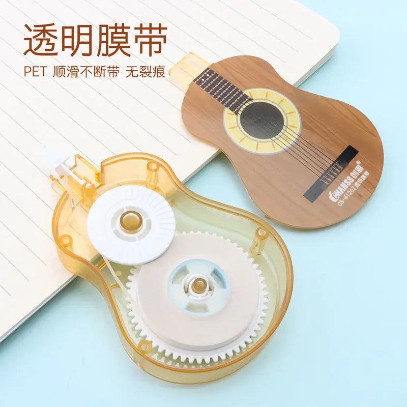 Correction Tape Creative Guitar Shape Correction Tape Large Capacity  Student Office  school supplies kawaii