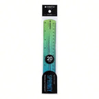 20cm/15cm Flexible Soft Ruler Gradient Rainbow Color Style Dual Unit Measurement in Cm and Inch  for Office Students School Use