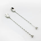 Stainless Steel Cocktail Stirring Spoon Bar Mixing Spoon for Coffee Tea Honey Beverages Dessert Stirrer Multi-Function Household