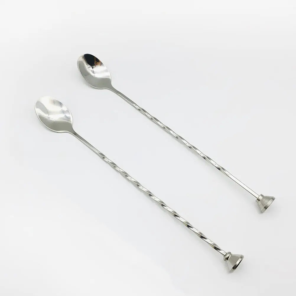 Stainless Steel Cocktail Stirring Spoon Bar Mixing Spoon for Coffee Tea Honey Beverages Dessert Stirrer Multi-Function Household