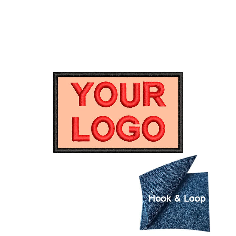 1PC 8x5cm Custom Name Tags Embroidered Patch Personalized Stripes Badge Number  Text Badge Iron On Backing Hook & Loop Backing