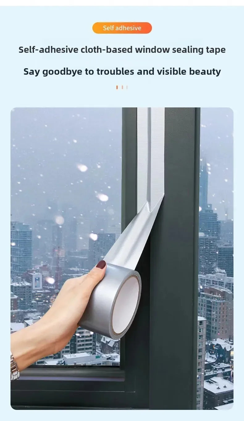 10m Silver - Gray Thick Industrial Tape: Waterproof/Windproof, Single - Sided, Wear - Resistant for Repair & Bundle Tasks