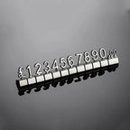 10PCS Metal Price Tags Goods  Counter Jewelry Price Display Tags Adjustable Assembly Mini Dollar Euro Pound Price Tag Plate
