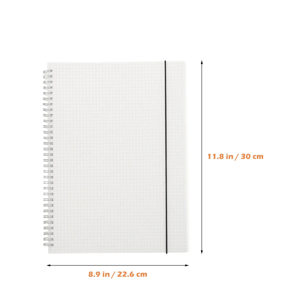 Premium Square Grid Spiral Notebook Heavy-Duty Graph Paper Notepad for Students Professionals Office School Daily Planning Diary