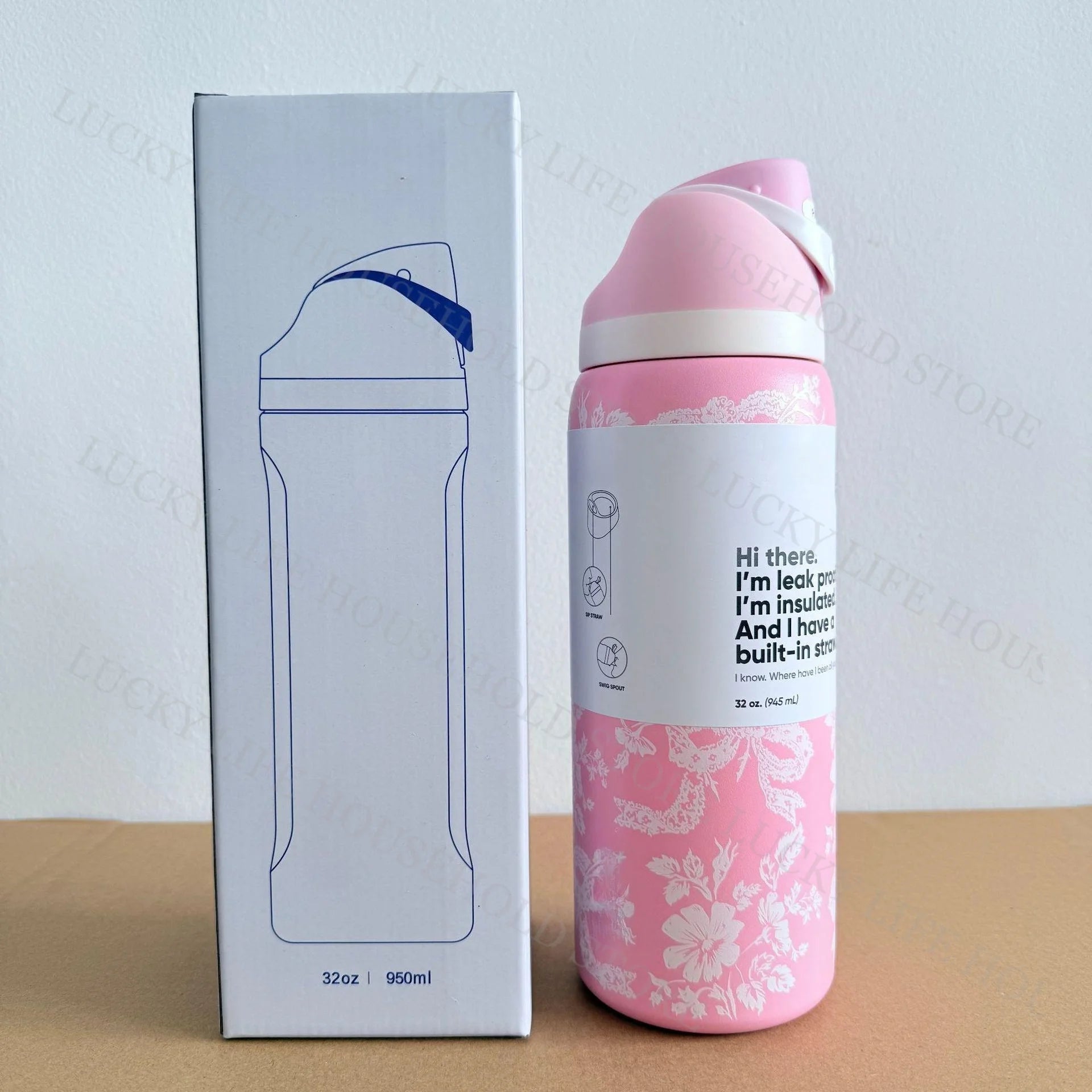 Portable Fruit Car Cup Thermoses Summer Soccer Stainless Steel Insulated Cup 32OZ Large-capacity Football Water Bottles