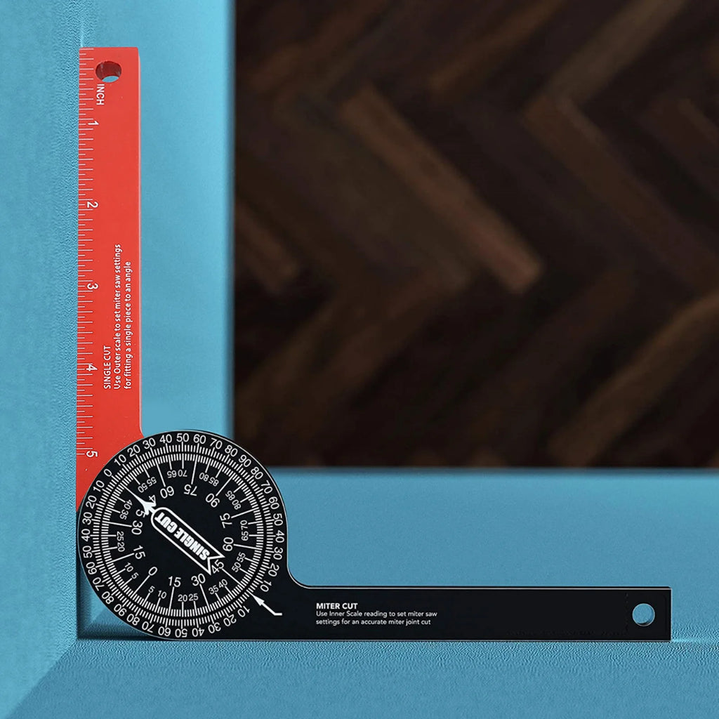 Miter Saw Protractor 360 Degree Aluminum Alloy Cutting Positioner Miter Saw Angle Ruler Gauge Finder Angle Ruler Saw Protractor