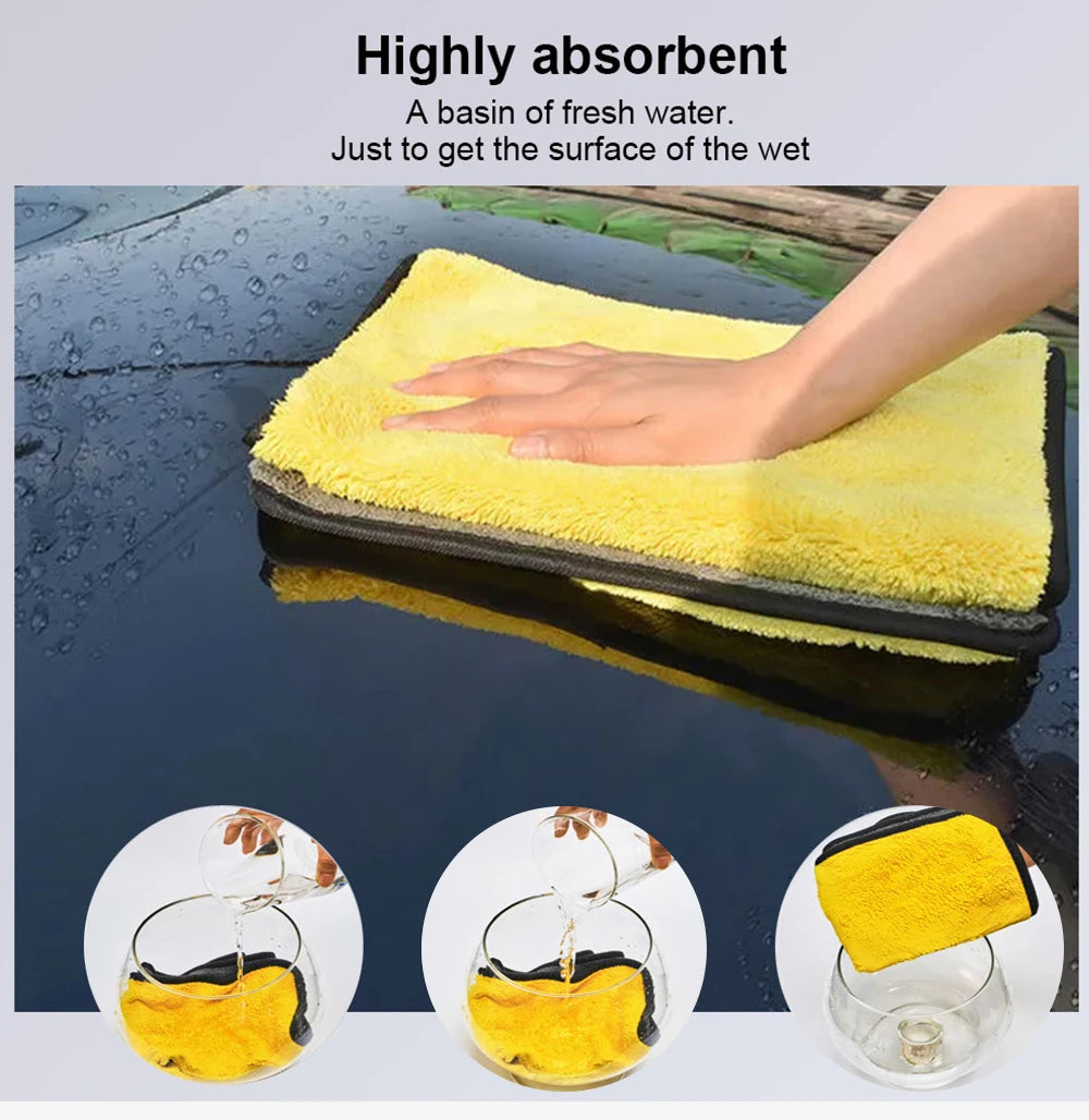 10-20PCS Car Nano Ultra Fiber Cloth Towel Microfiber Car Wash Towel Coral Fleece Towel Car Care Clean Cloth for Car Home Living