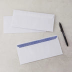 20-100 pieces Western-style Envelope #10 White Envelope with Blue Security Pattern Self-Sealing Envelope