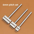3PCS Leather Punching Die Set Manual Hole Punch Tool Multi Round Punch for Leather Crafting DIY Leather Working Handmade Tools