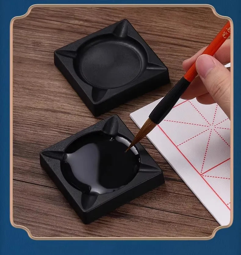 M&G Ink stone Chinese ink tray Ink stone Japanese ink stone calligraphy Ink stone ceramic ink tray Study room four treasures