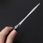 Metal Letter Opener Knife Black Smooth Durable Envelope Cutter for Office Home and Daily Mail Handling Tasks