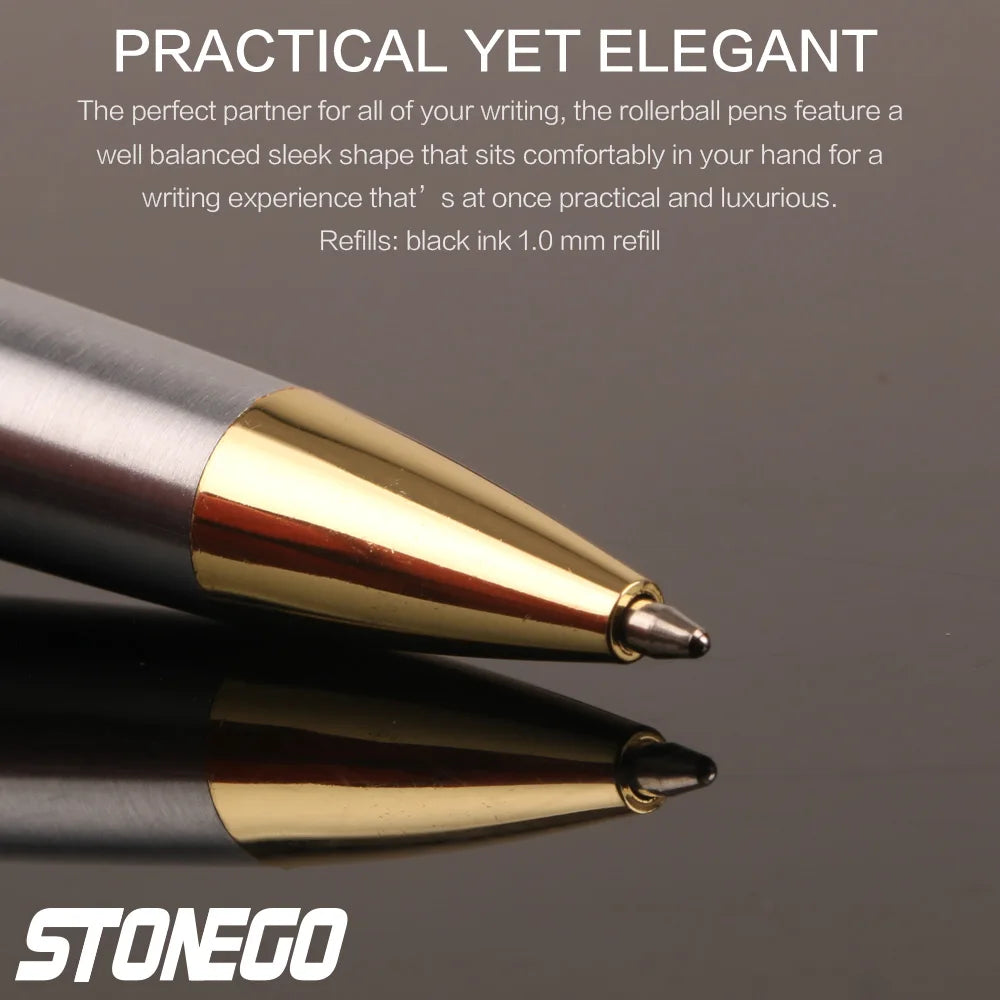 STONEGOP remium Ballpoint Pen Retractable Lacquer Rollerball Pen Smooth Writing Roller Ball Pen Elegant Executive Signature Pen