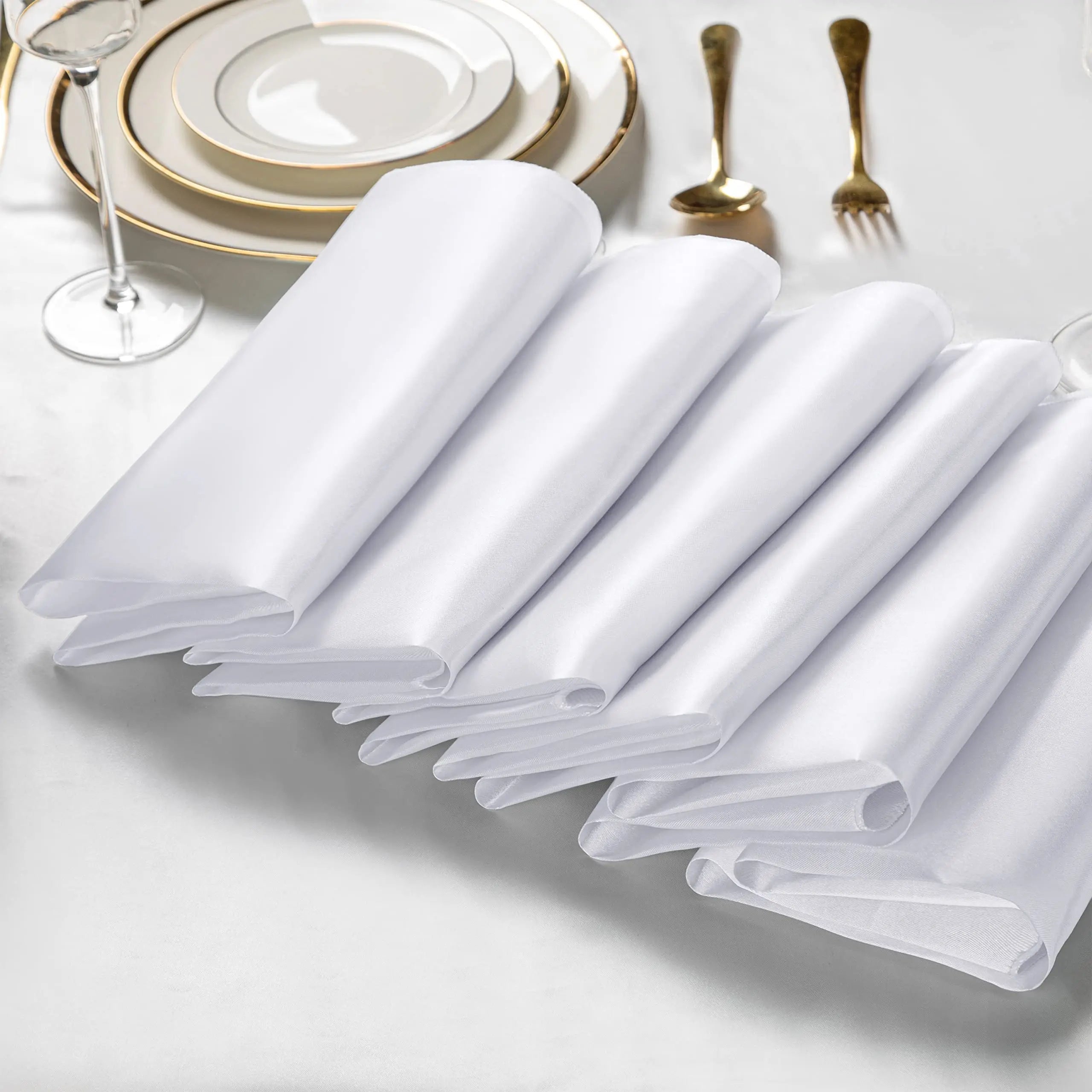 12PCS Wedding Red Satin Napkin 30x30cm Wholesale Soft Table Napkins for New Year Christmas Decoration Party Dinner Table Decor